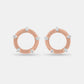 Rose Gold Orbit Sparkle Pendant Set