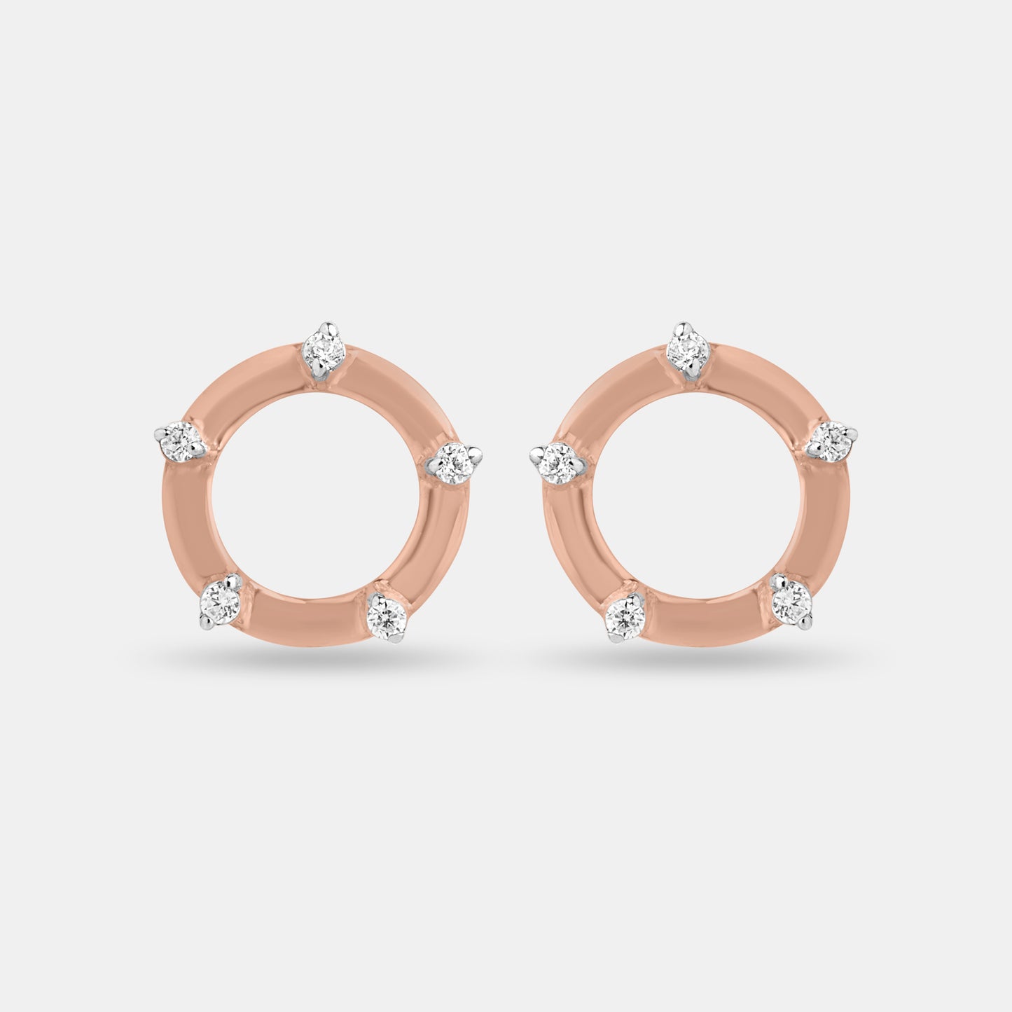 Rose Gold Orbit Sparkle Pendant Set