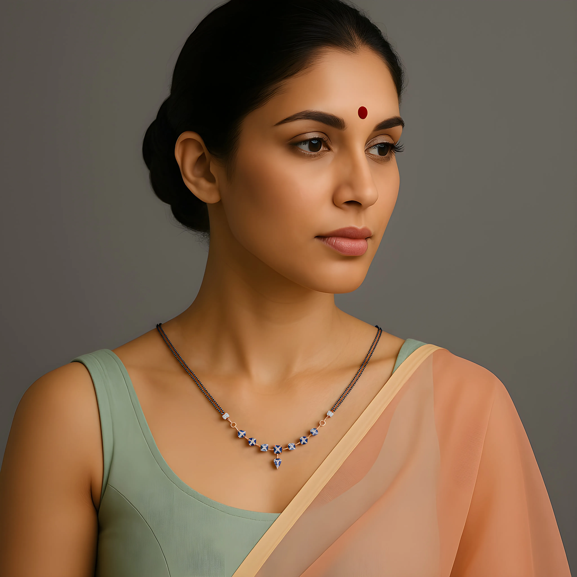 Sapphire Cascade Mangalsutra