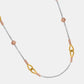 Tri-tone Interlink Gold Chain