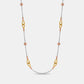 Tri-tone Interlink Gold Chain