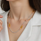 Tri-tone Interlink Gold Chain
