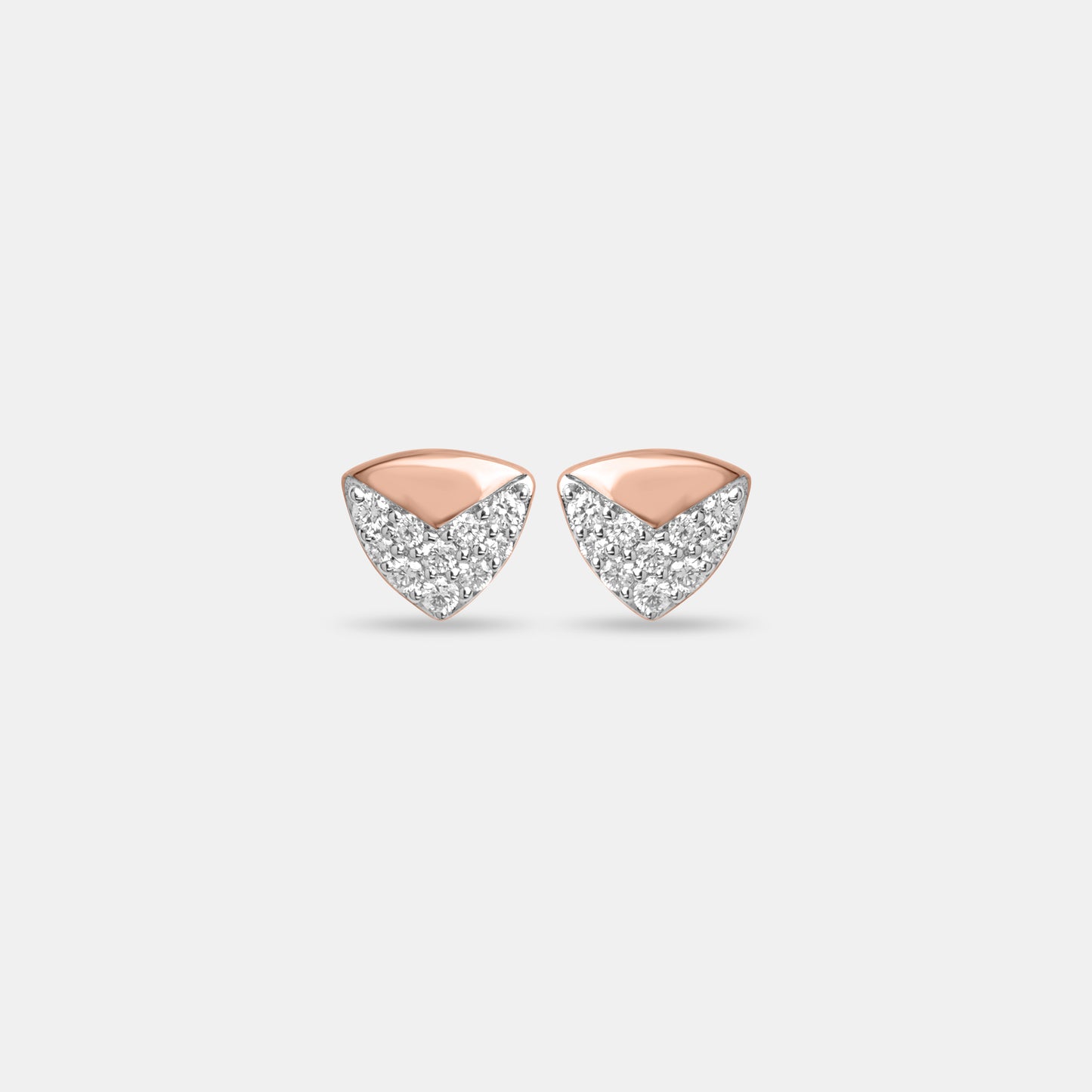 Vestra 18kt Rose Gold Diamond Studs