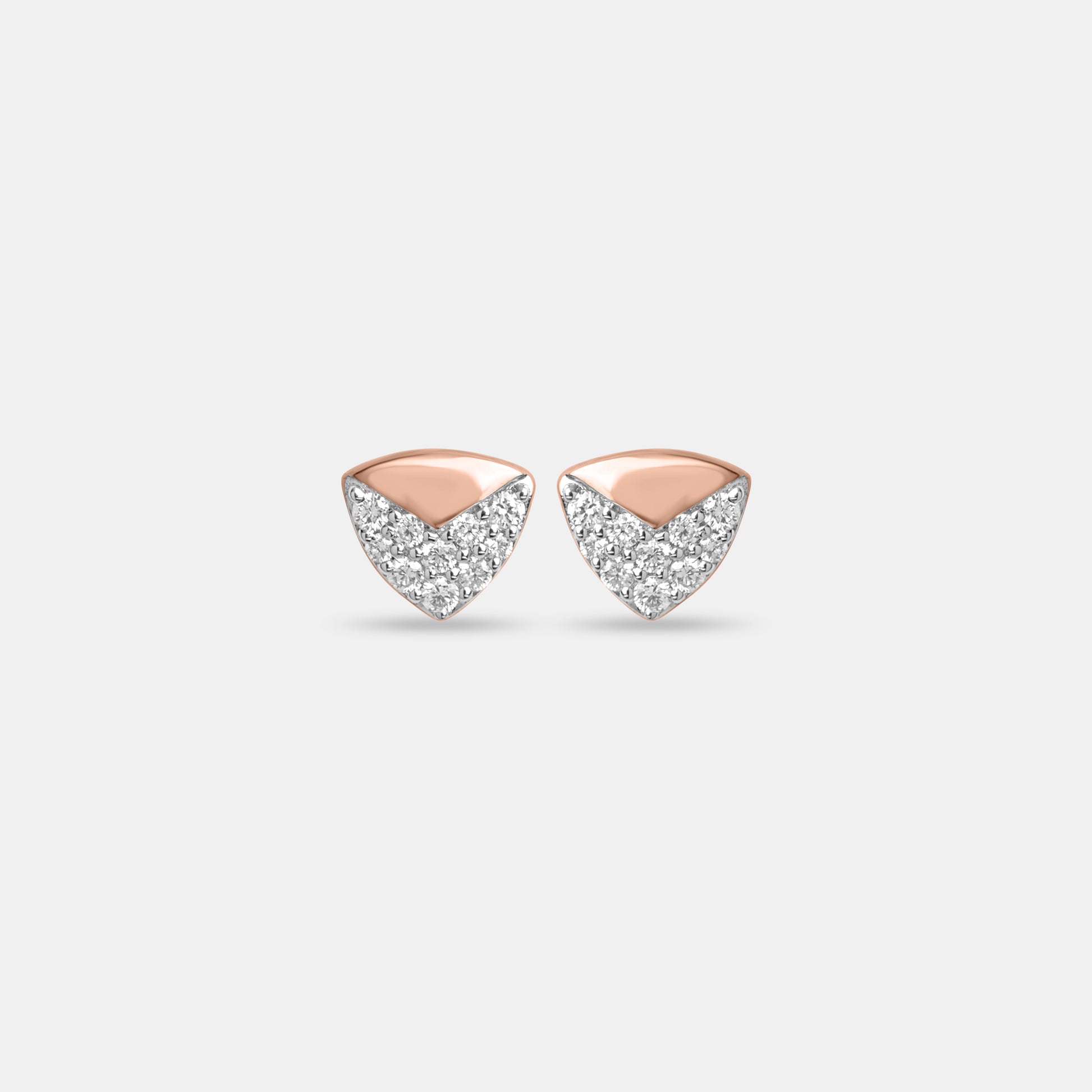 Vestra 18kt Rose Gold Diamond Studs