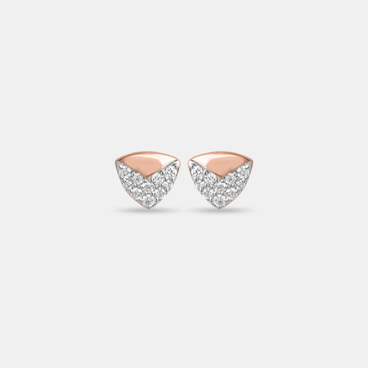 Vestra 18kt Rose Gold Diamond Studs